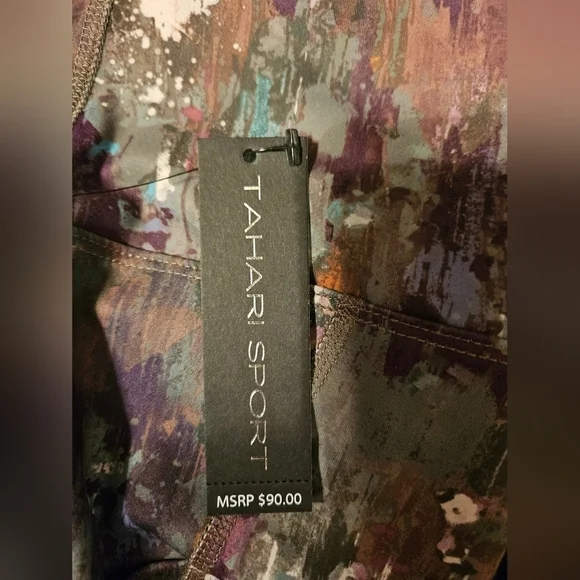#394 Tahari Sport- 2 Pocket Earthtone Leggings,varies Sizes - Picture 7 of 7